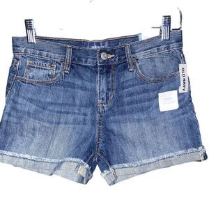 Old Navy Denim Shorts Girls 14 Reg Cuff Hem NWT